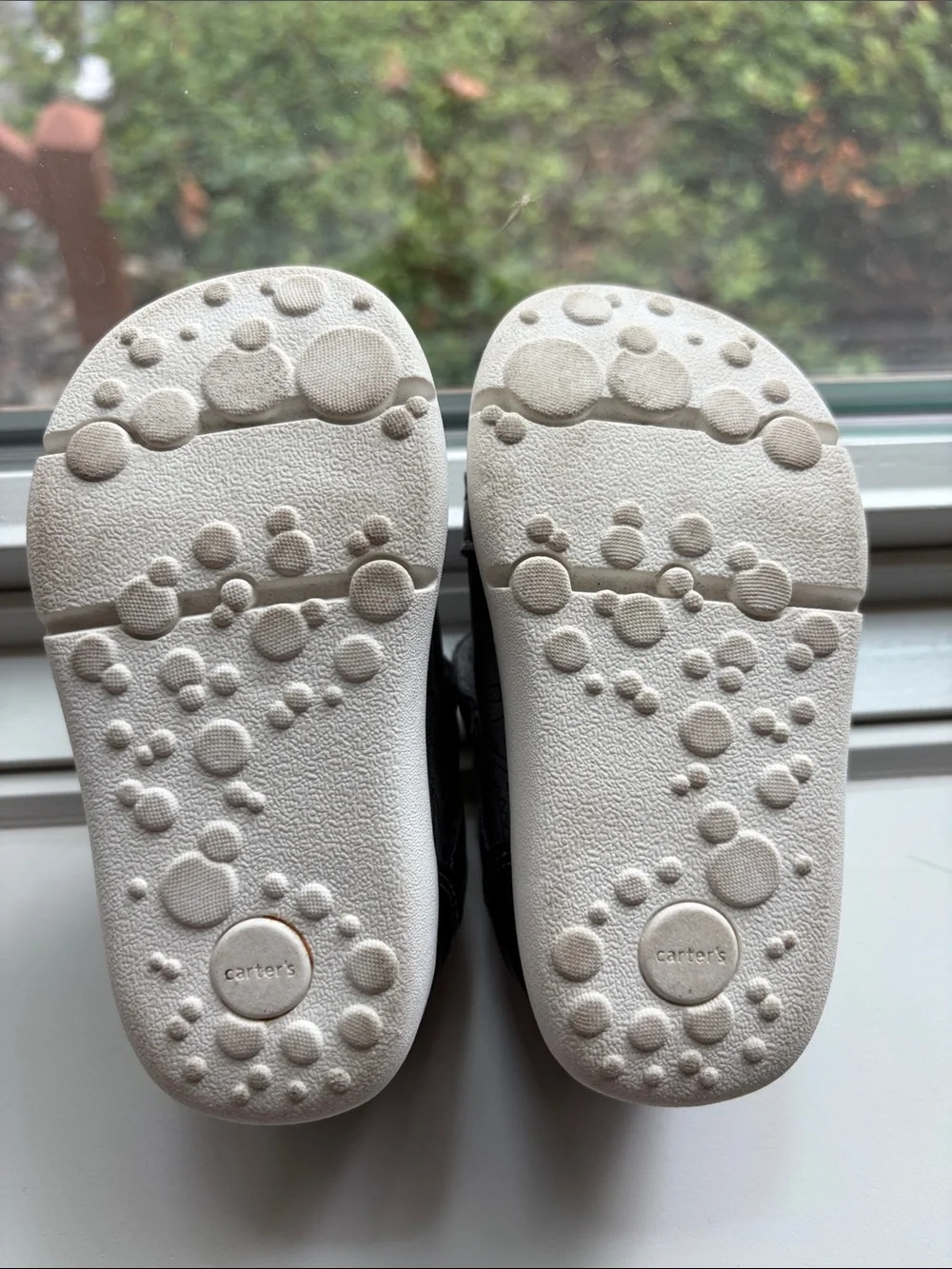 Carters Toddler Gray Velcro Sneakers with White Accents